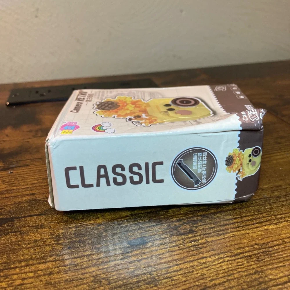 Camera Retro Sunflower Building Block Set Classic Vintage Model F099 Yellow
